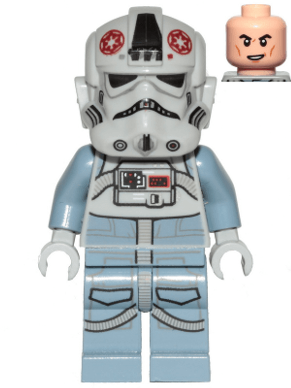 AT-AT Driver - Dark Red Imperial Logo, Cheek Lines, Smile